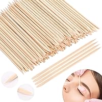Vista 10 de JANYUN 200 varillas aplicadoras de cera para cejas, espátulas de cera de madera para cara y pequeños palos de depilación (sin asa)