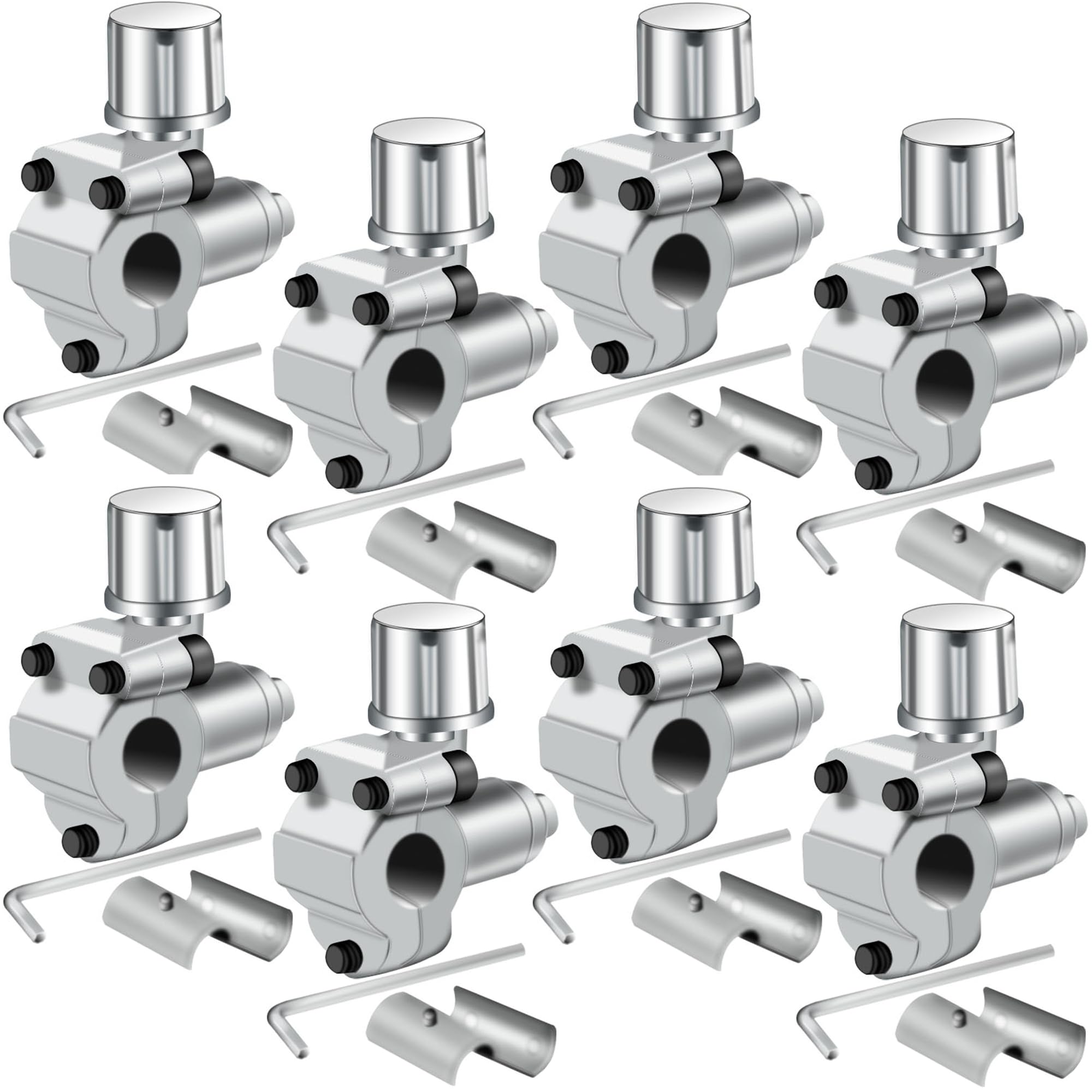 8 Pack BPV-31 Bullet Piercing Valve Line Tap Valve Kits Adjustable Valve for Air Conditioners HVAC 1/4", 5/16", 3/8" Tubing