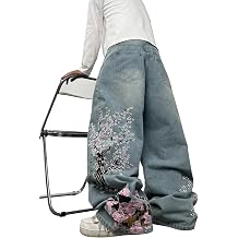 DFGIGT Mens Baggy Jeans Relaxed fit Wide Leg
