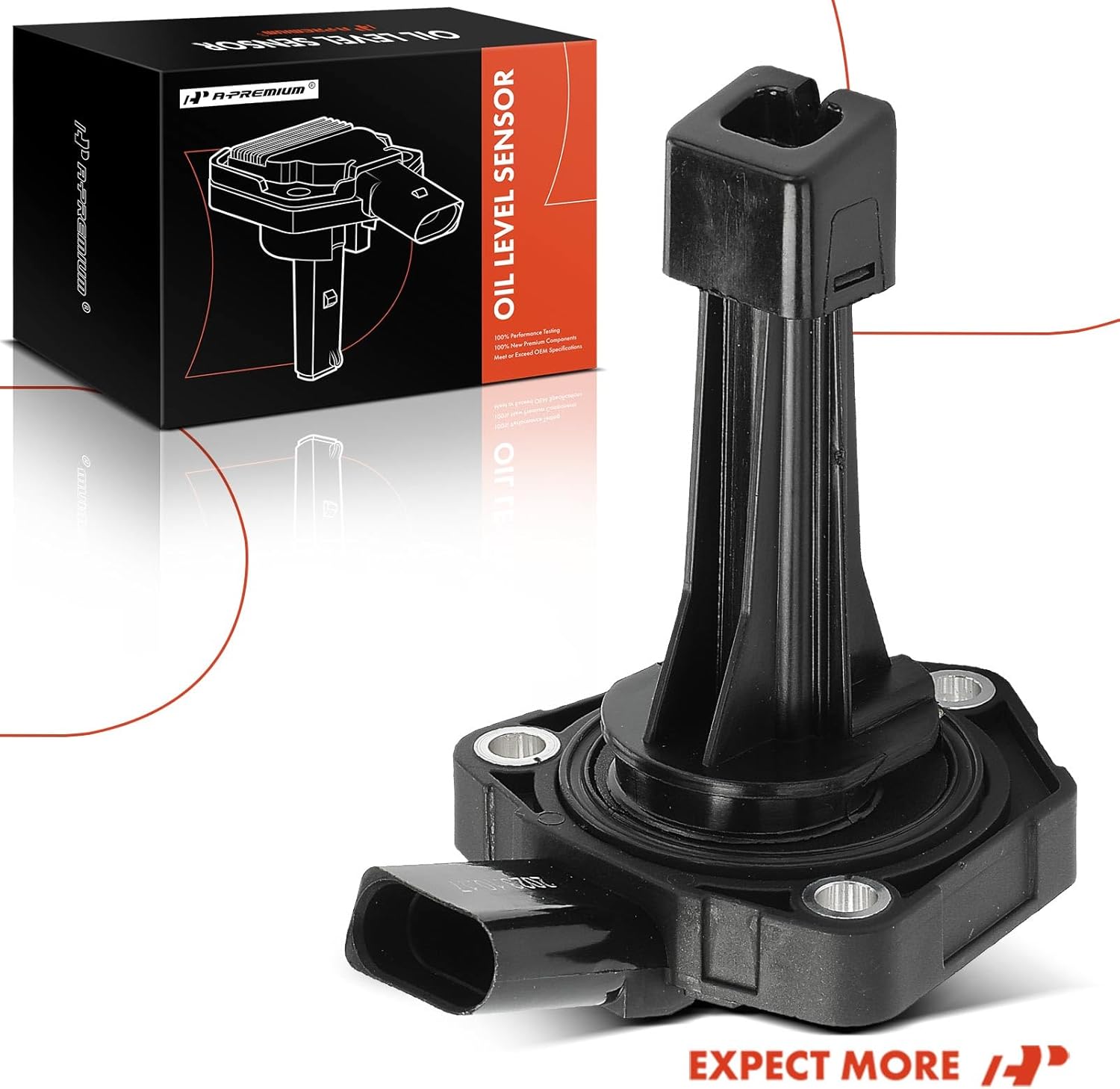 A-Premium Engine Oil Level Sensor Compatible with Audi A4/A4 Quattro 2009-2012, Q5 2011-2012, Q7 2010-2012, A5/A5 Quattro 2010-2011, A6/A6 Quattro 2009-2011, TT/TT Quattro 2011-2014, 2.0L 3.2L