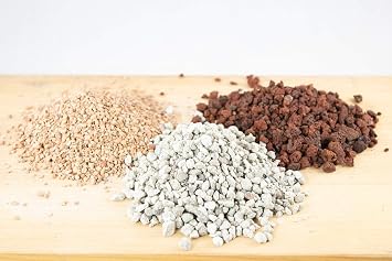 3 Gal. Pumice, Red Lava, Turface for Cactus & Succulent, Bonsai Tree Soil Mix - One Gal. Each Inorganic Additive
