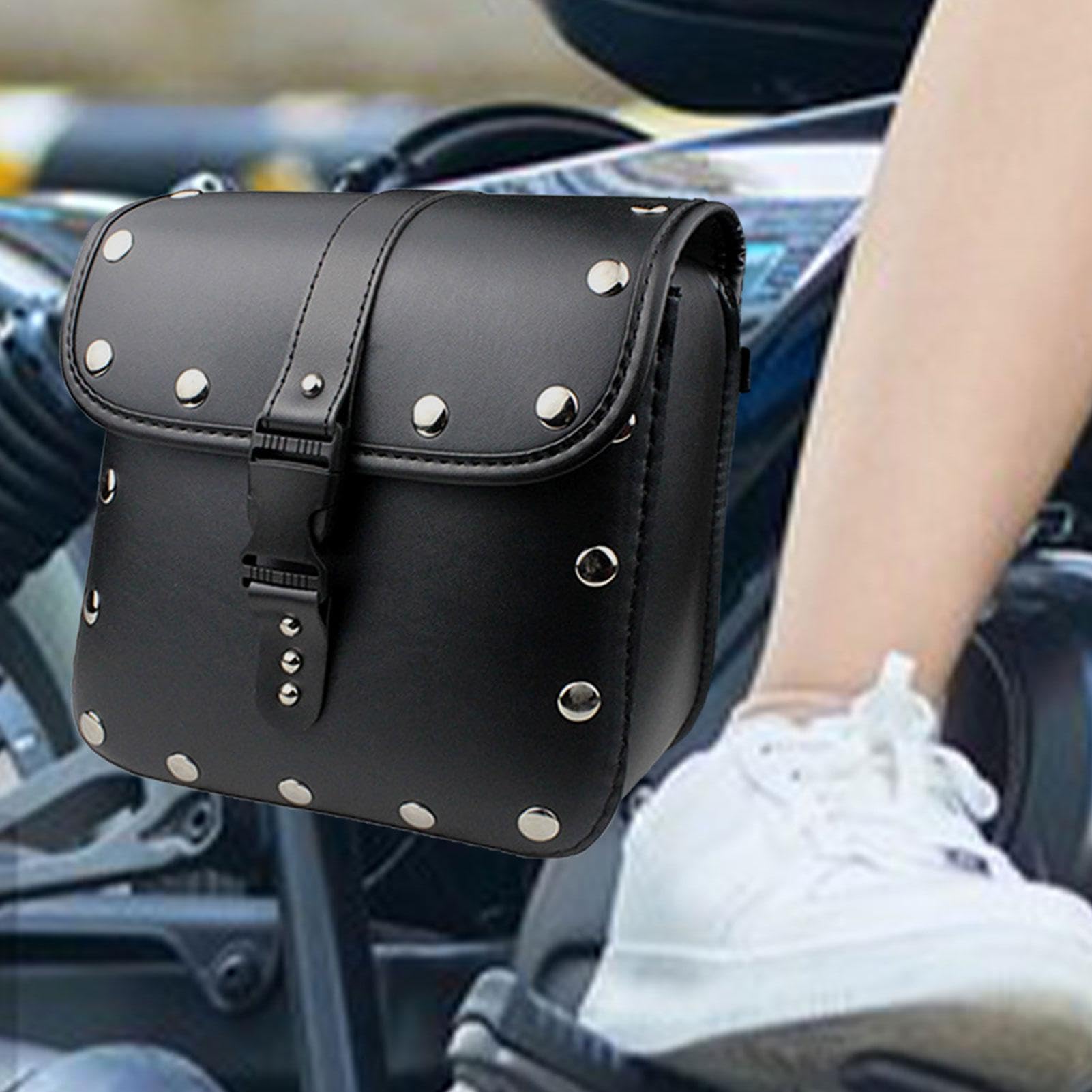 Torba boczna motocykla, torba boczna motocykla Skóra PU, mocne elementy | Motocykl Wiele warstw oddzielających, kieszeń szybkiego odbioru dla motocykli Cruise Sport