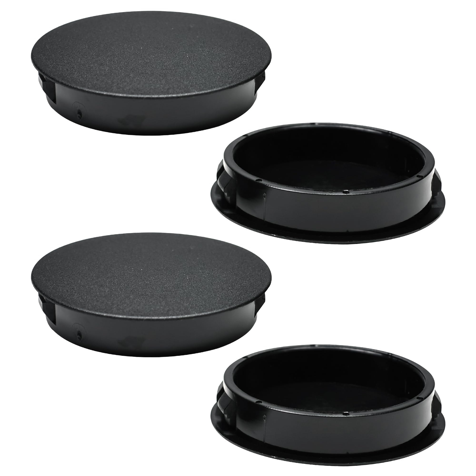Plastic Hole Plugs, Snap Lock Panel Flush Door Screw Shelf, Round Drill Covers for Cabinets and Furniture(2"/50mm)
