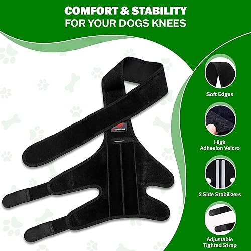 Miniatura 3 de Rodillera mediana para perro para desgarrarse en la pierna trasera, soporte ajustable para la pierna trasera del perro, soportes para piernas de