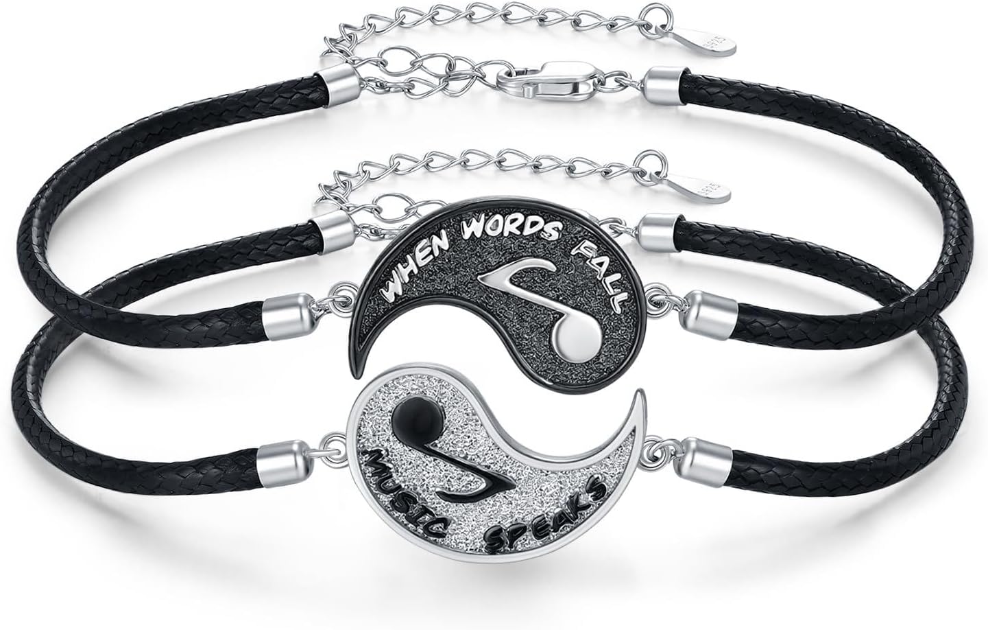 Yin Yang Bracelet for Women Men 925 Sterling Silver Yin Yang Bracelets Jewelry for Women Men