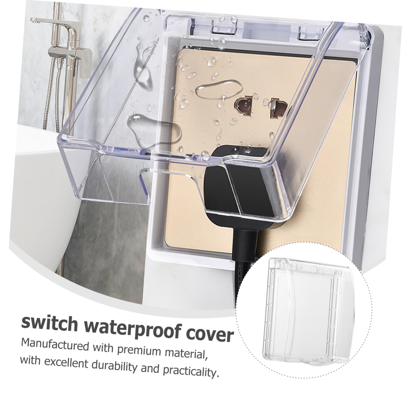 LIFKOME 2Pcs Socket Protectors Indoor Electrical Outlet Covers Durable Protector for Safety Stylish Design for Home Decoration Easy to Use and Install