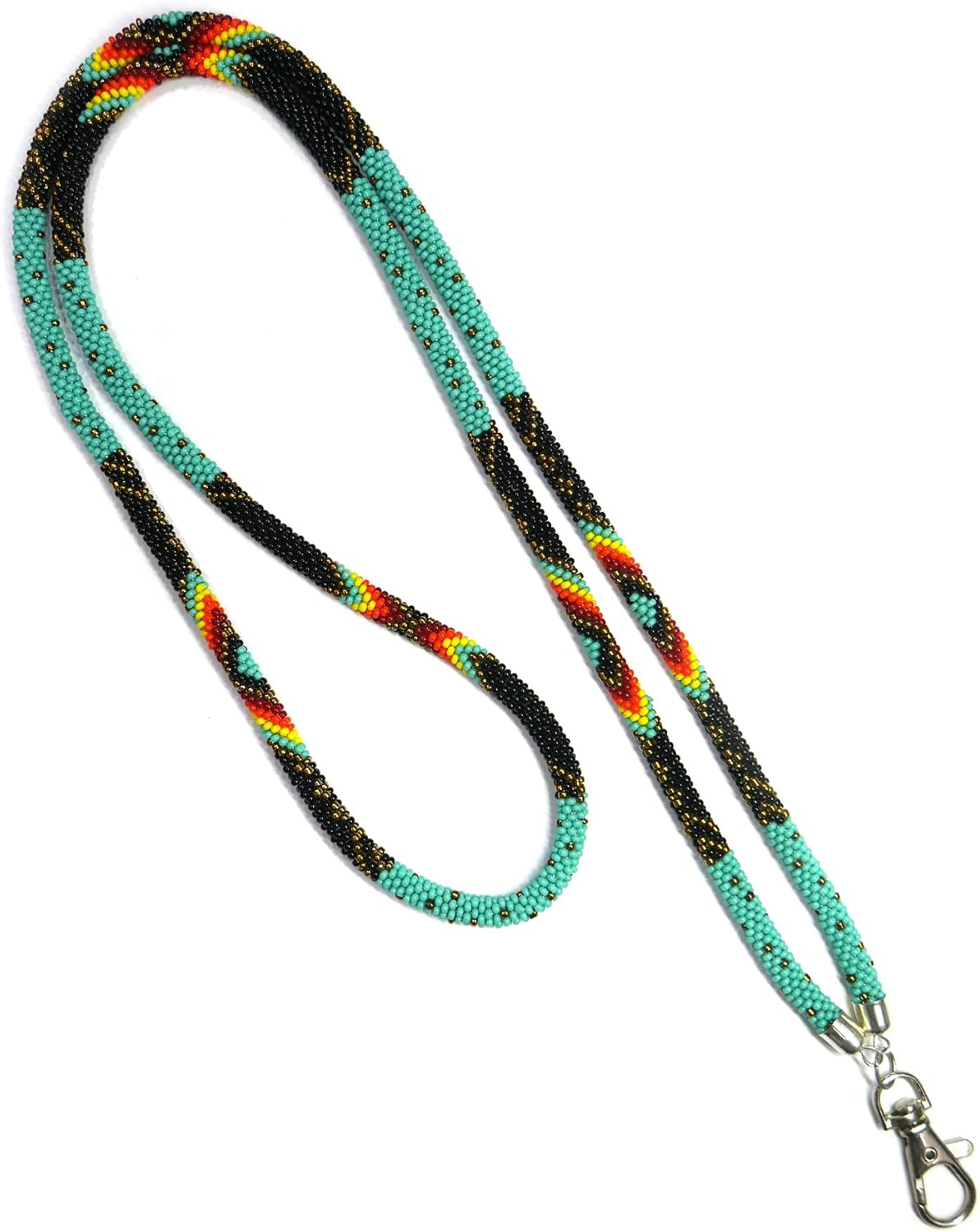 Handmade Native American style beaded badge ID card holder image 5