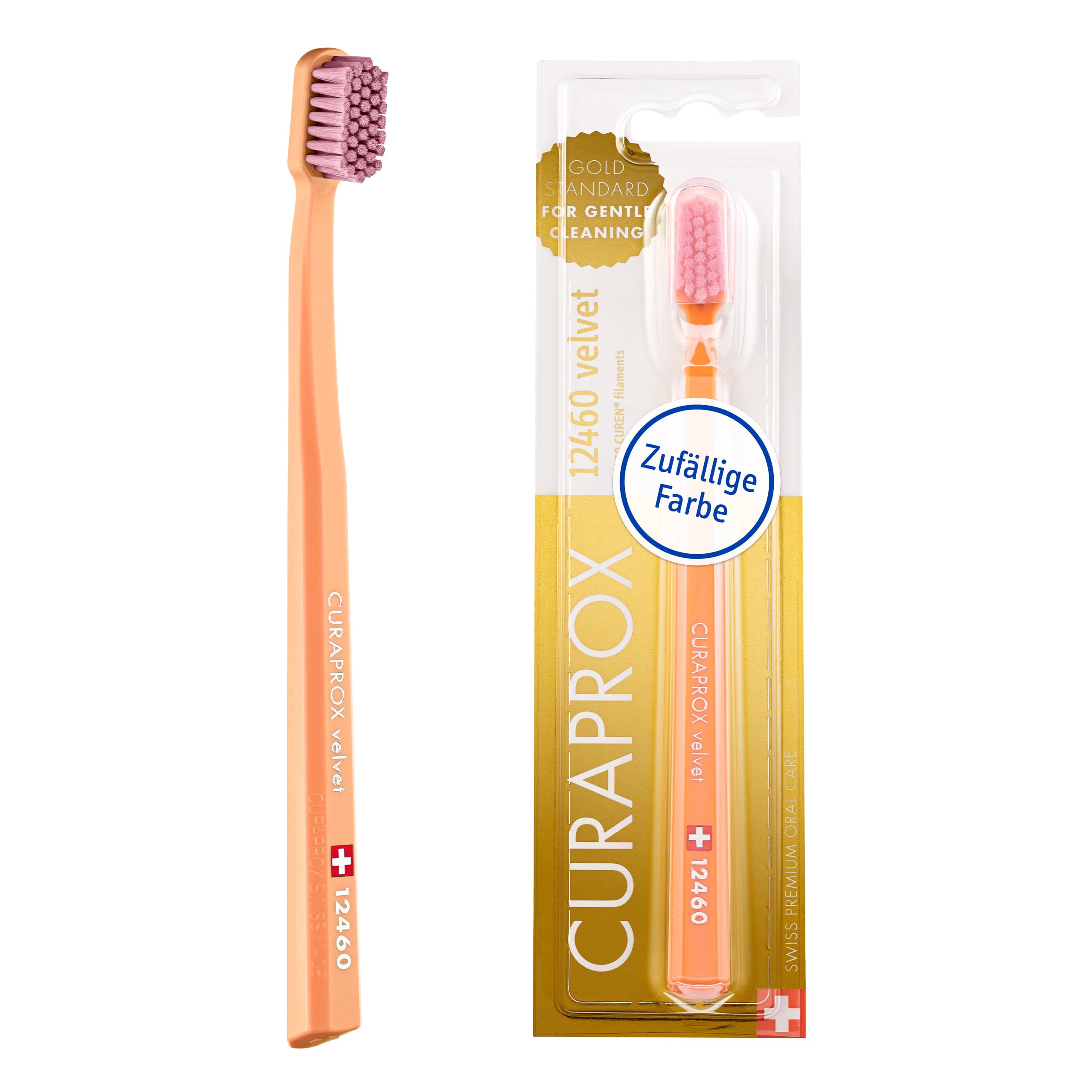 CS 12460 Velvet Soft Toothbrush – Sensitive Gum Care | Ultra-Gentle Cleaning with 12,460 Filaments | Single Pack, Random Color