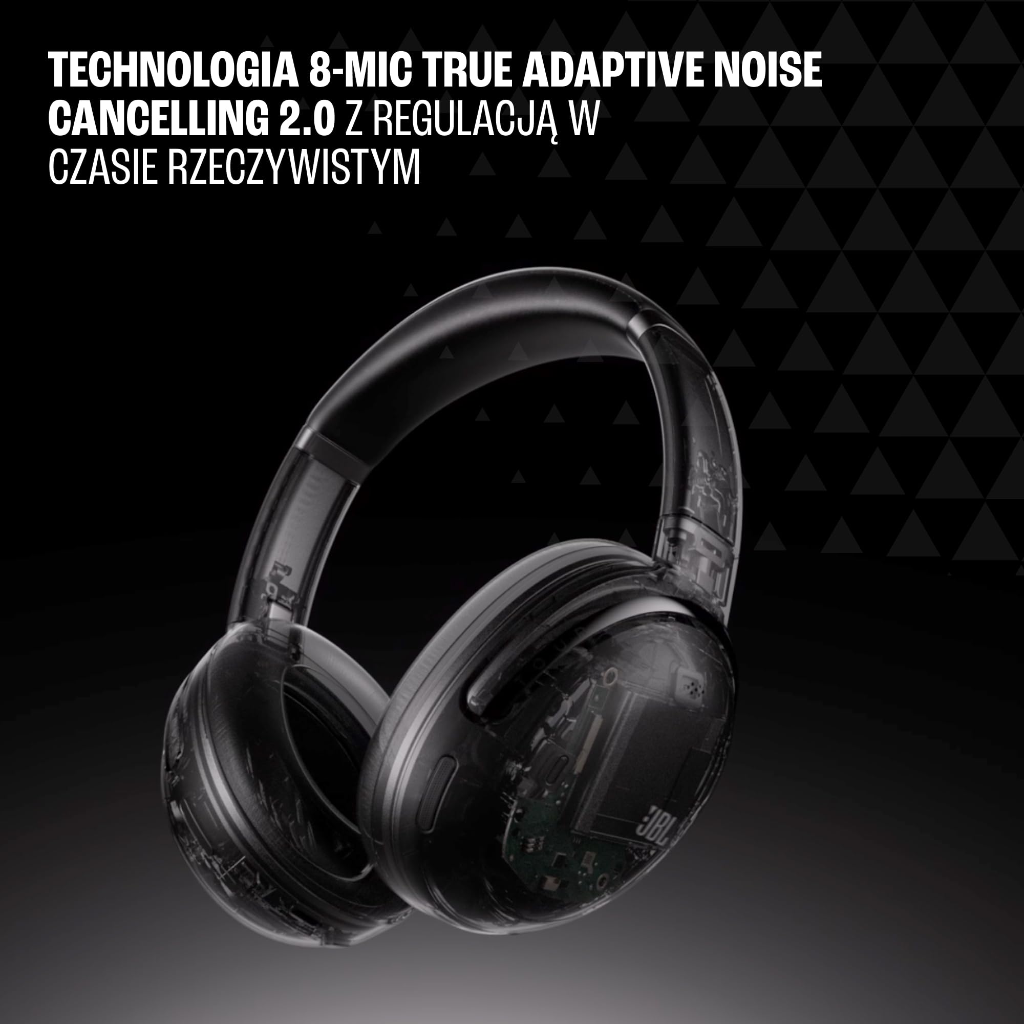 JBL Tour One M3 Bezprzewodowe Słuchawki Nauszne Bluetooth z Redukcją Hałasu, 70 H Odtwarzania, Dźwiękiem JBL Spatial 360 z Funkcją Head Tracking, Kompatybilne z USB-C, Czarne