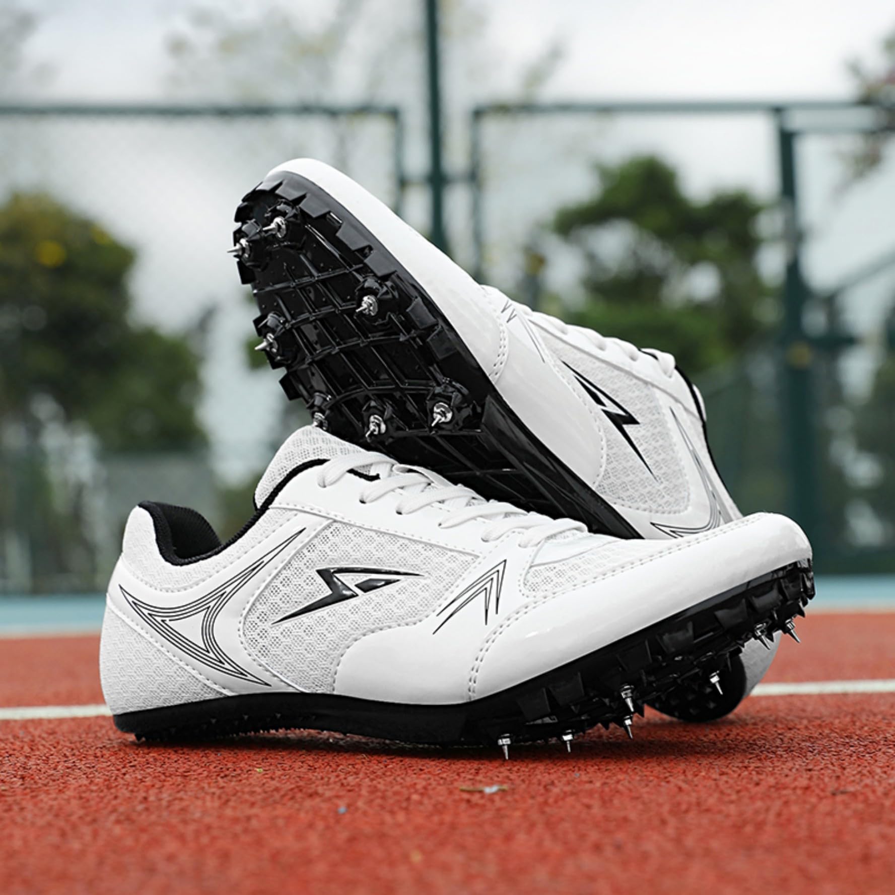 Chaussures d'athlétisme pour Hommes et Jeunes Chaussures de Sprint antidérapantes Chaussures d'athlétisme Unisexes Chaussures de Course Respirantes Chaussures d'entraînement