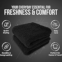 Vista 233 de DAN RIVER Juego de 4 toallas de baño, 27 x 54 pulgadas, 100% algodón, más grandes y ligeras, de secado rápido, súper suaves y absorbentes, toallas