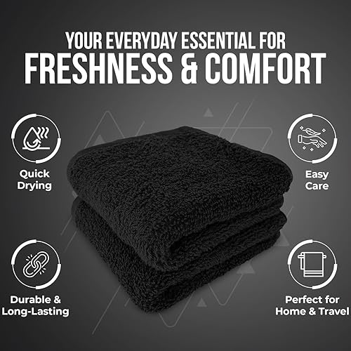 Miniatura 233 de DAN RIVER Juego de 4 toallas de baño, 27 x 54 pulgadas, 100% algodón, más grandes y ligeras, de secado rápido, súper suaves y absorbentes, toallas