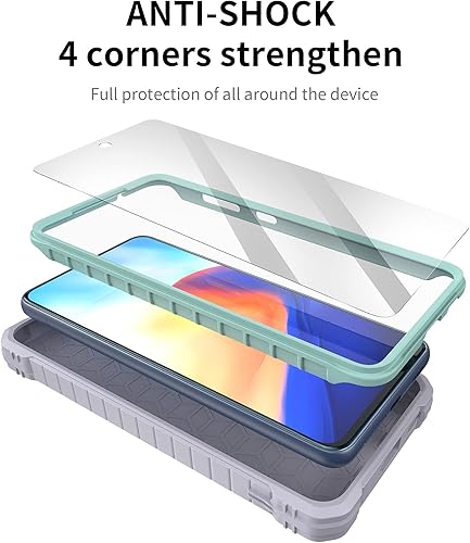 Miniatura 2 de DUOPAL Funda para Samsung Galaxy S21 FE 5G, protección de grado militar a prueba de golpes con protector de pantalla HD de vidrio templado y soporte