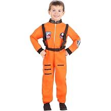 Kids Classic Orange Astronaut Costume, Spacesuit for Children