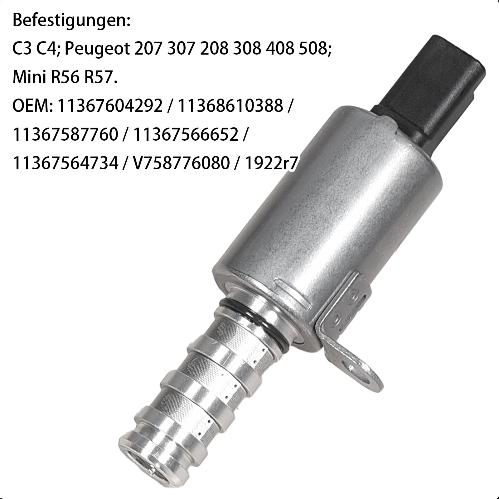 Nockenwellen-Steuermagnetventil 11367604292, 11367587760, 11368610388 für BMW 1er F20 F21 3er F30 F31 F80, MINI R56 R55 R60, VVT, Ölregelventil, Magnetventil, variabler Ventilsteuerung,