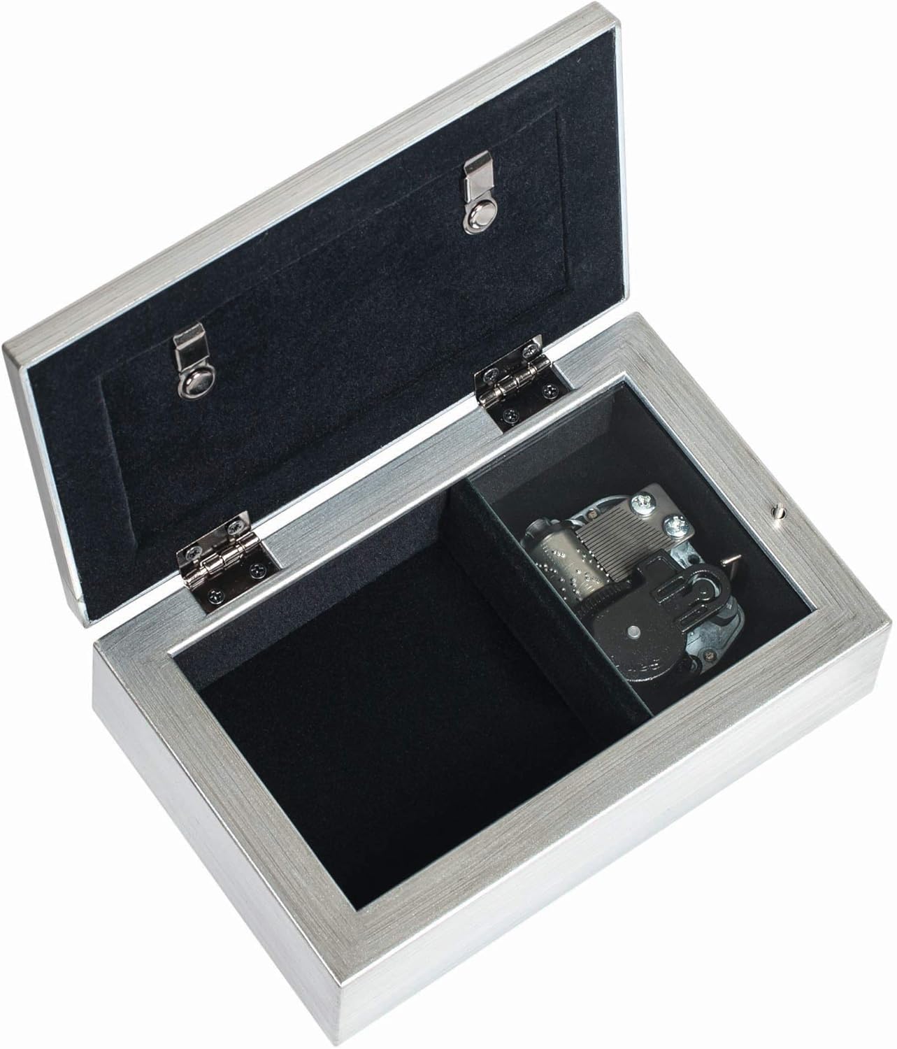 Cottage Garden God Bless Faith Hope Friends Brushed Silvertone Blue Jeweled Petite Music Box Plays Jesus Loves Me