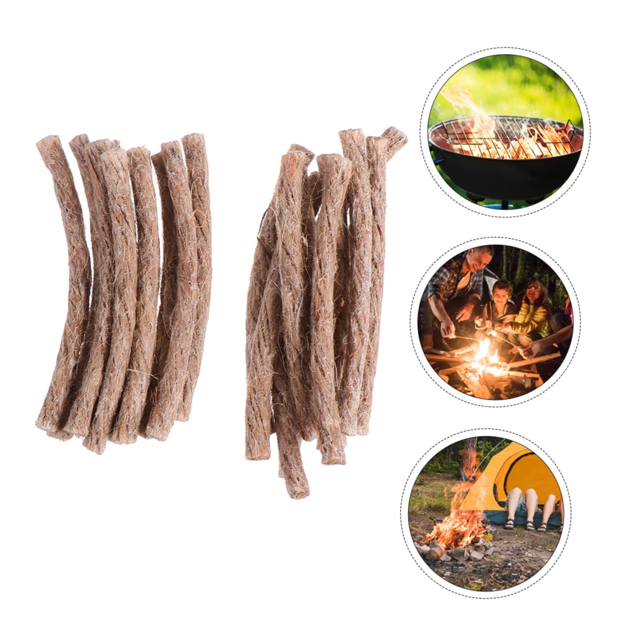 Anneome Fat Rope Stick Fire Starter Wick Cord Essential Camping Tool for Portable Campfire