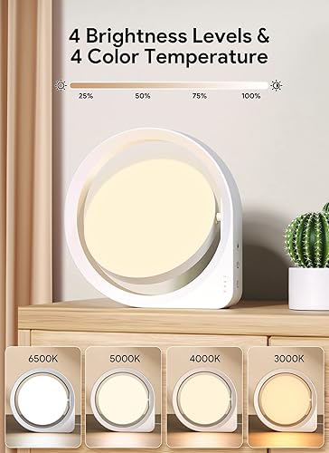 Miniatura 2 de MediAcous Lámpara de luz solar 11000Lux, 4 niveles de brillo, temperatura de color y temporizador, lámpara de luz diurna con función de memoria para