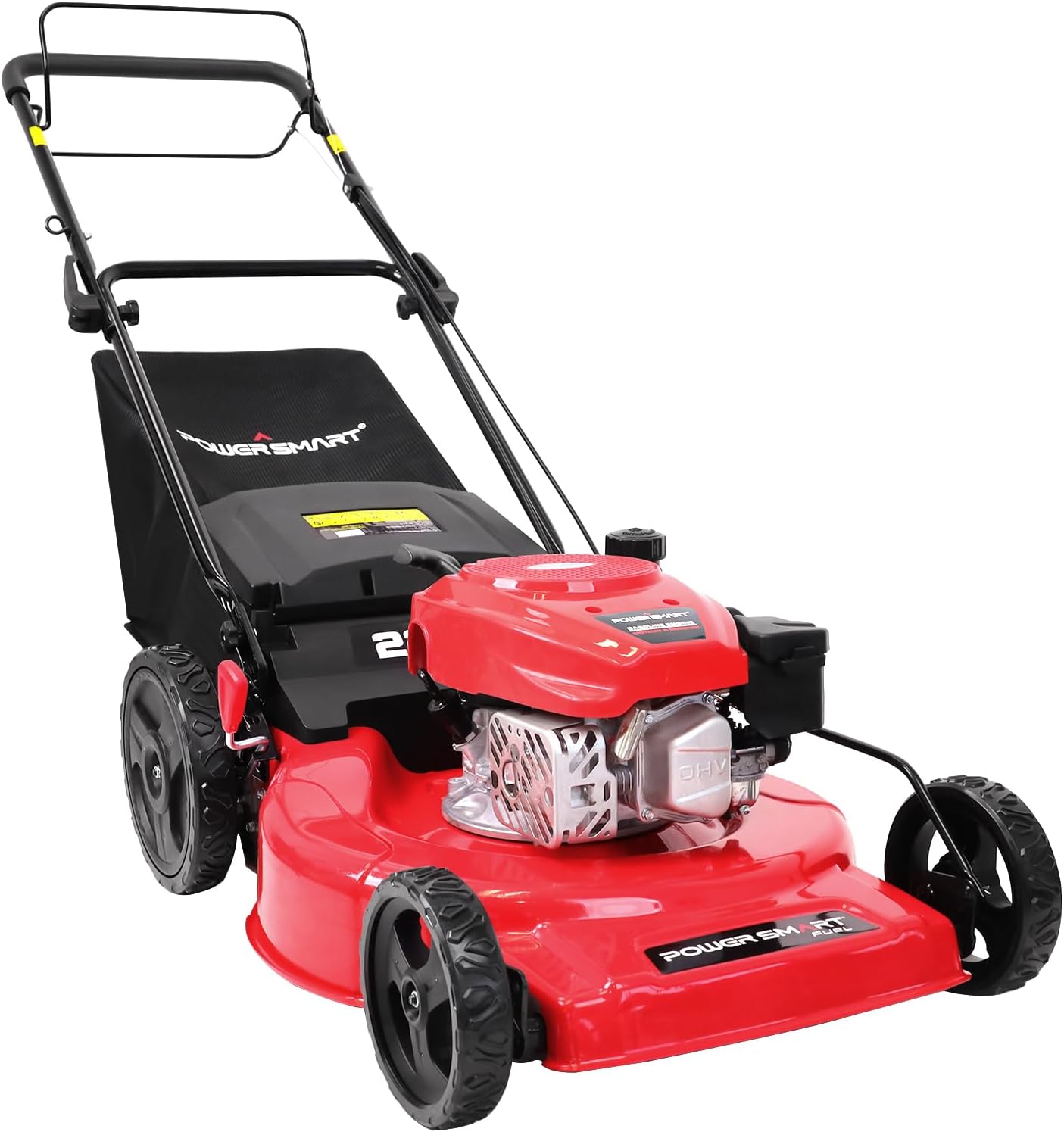 PowerSmart Self Propelled Gas Lawn Mower 22-inch with 170cc 4-Cycle OHV Engine, Walk-Behind Lawn Mower with 6 Adjustable Heights