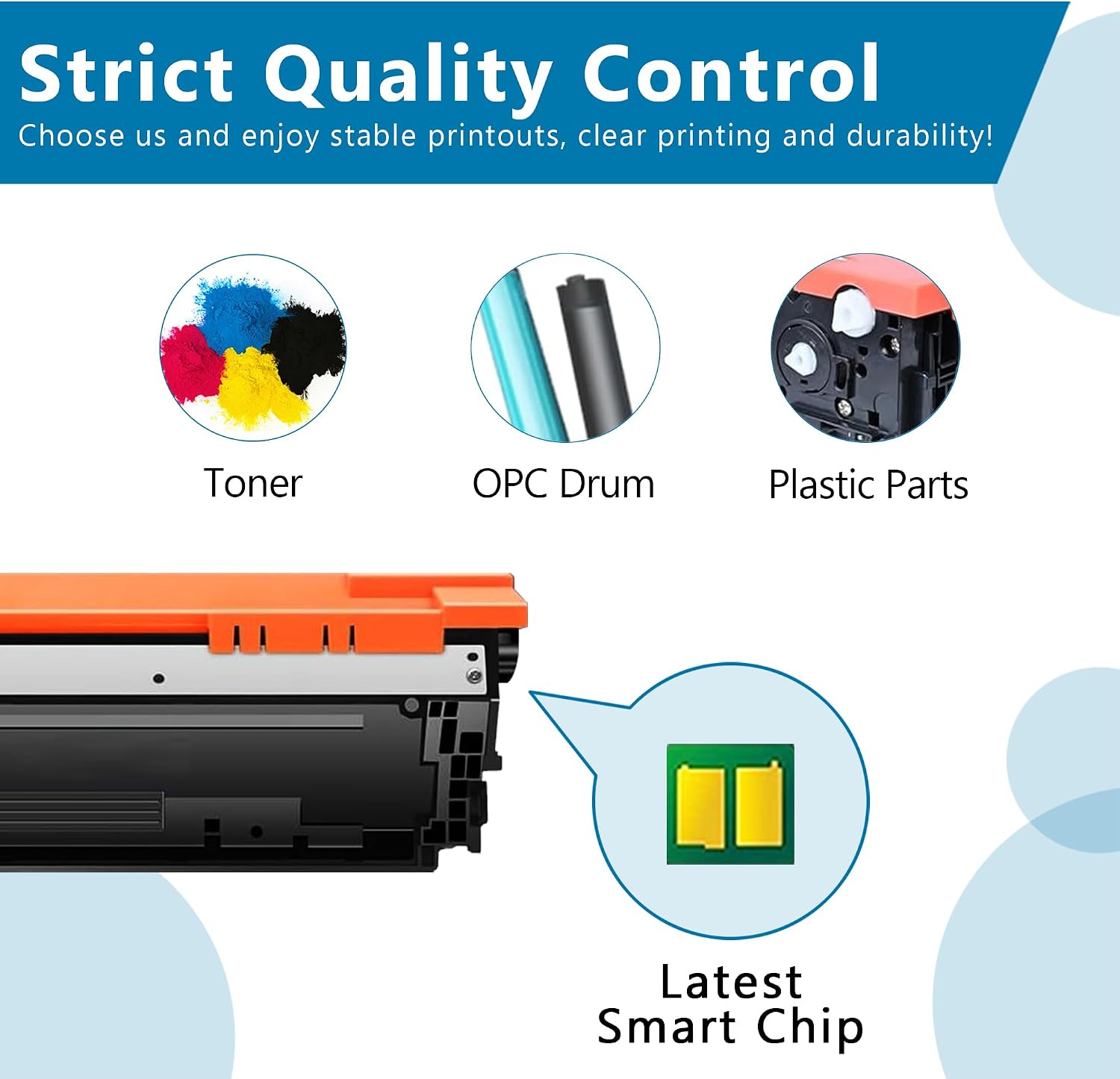 307A Toner Cartridge Replacement for HP 307A (Black Cyan Magenta Yellow) for Color Professional CP5225 CP5225n CP5225dn CP5220 Printer Ink 4 Pack