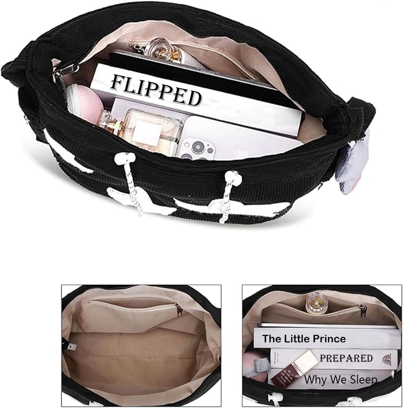 Cute Star Bag Star Purse Y2k bag Messenger Bag Crossbody Corduroy Tote Bag for Women - Image 6