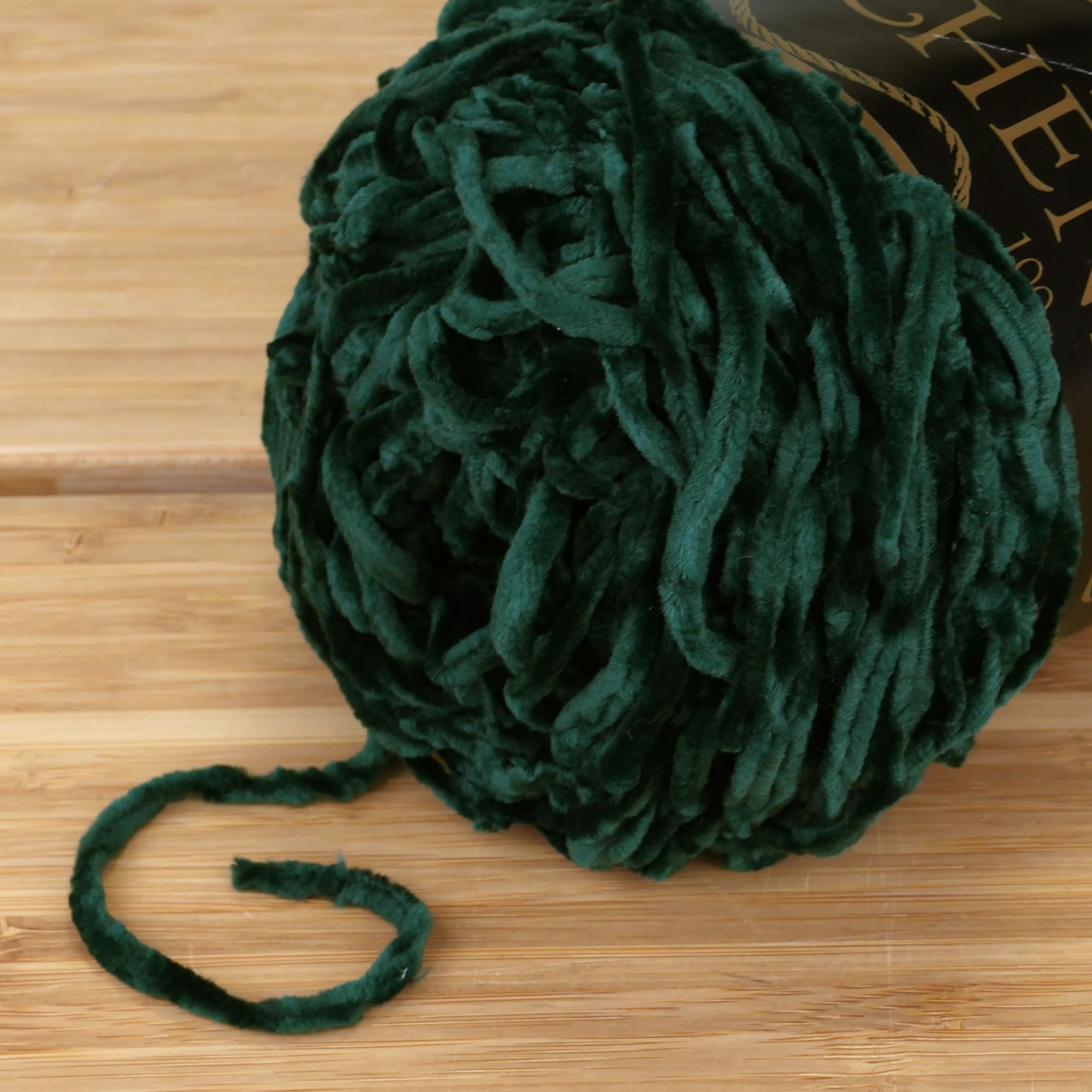 JubileeYarn Chenille Yarn - Worsted Weight - 100g/cake - Emerald - 2 Cakes, 013 Emerald - Image 3