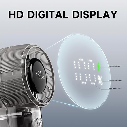 Miniatura 3 de Mini ventilador de mano portátil de alta velocidad, pequeño ventilador de refrigeración USB personal recargable para viajes, camping, oficina y uso