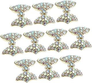 FRCOLOR 10 Pçs Arco Vestido De Diamantes De Unhas Strass Enfeites De Unhas Adesivos De Menina Laço-Nó Decorações De Arte De Unhas Decoração De Joias De Unhas Jóias De Unhas Liga DIY