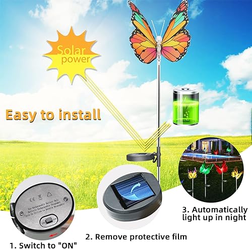 Miniatura 7 de iQYTB Luces solares de estaca para jardín, paquete de 2 luces solares de búho para jardín al aire libre, IP67, impermeables, color blanco cálido,