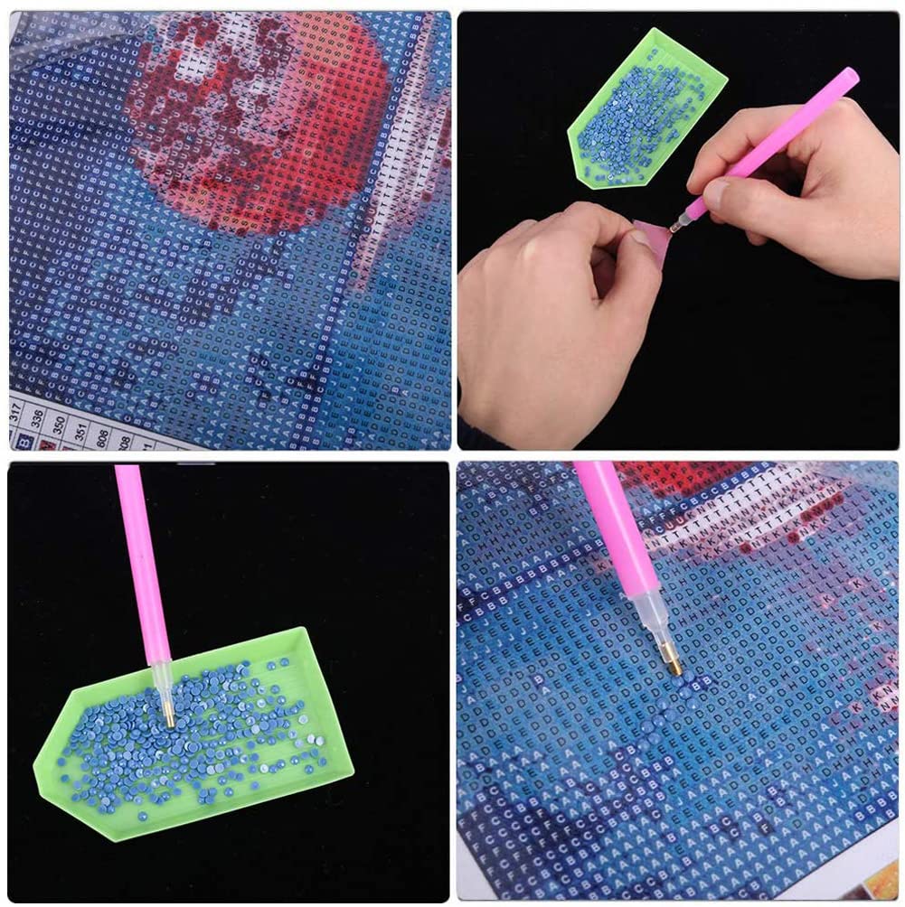 ABEUTY Kit Diamond Painting 5D Fai Da Te, Rosa Viola Mezzo Viso, Diamanti Rotondi, Tela 30x40 Cm, Artigianato Creativo - 2