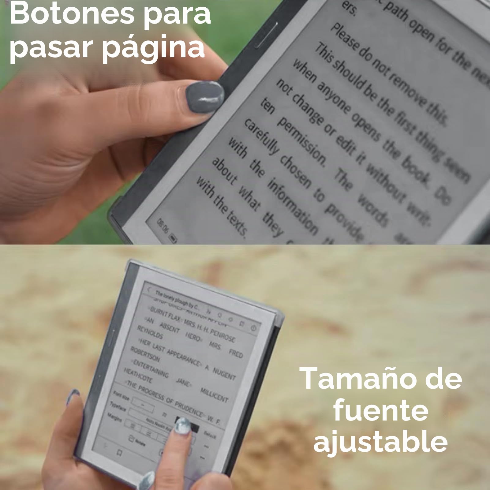E Reader, Lector de Libros Electrónicos con Pantalla Táctil HD de 5.76 con WiFi y Bluetooth, 1 GB RAM 32GB ROM 198ppi E Tinta Tableta con Micro Storage Card Slot, para Android
