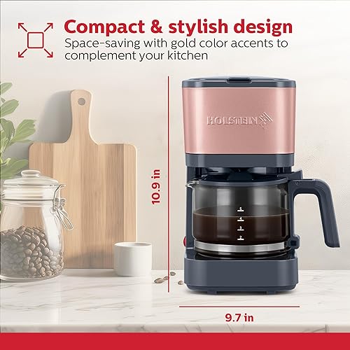 Vista 46 de Holstein Housewares - Cafetera, color rojo