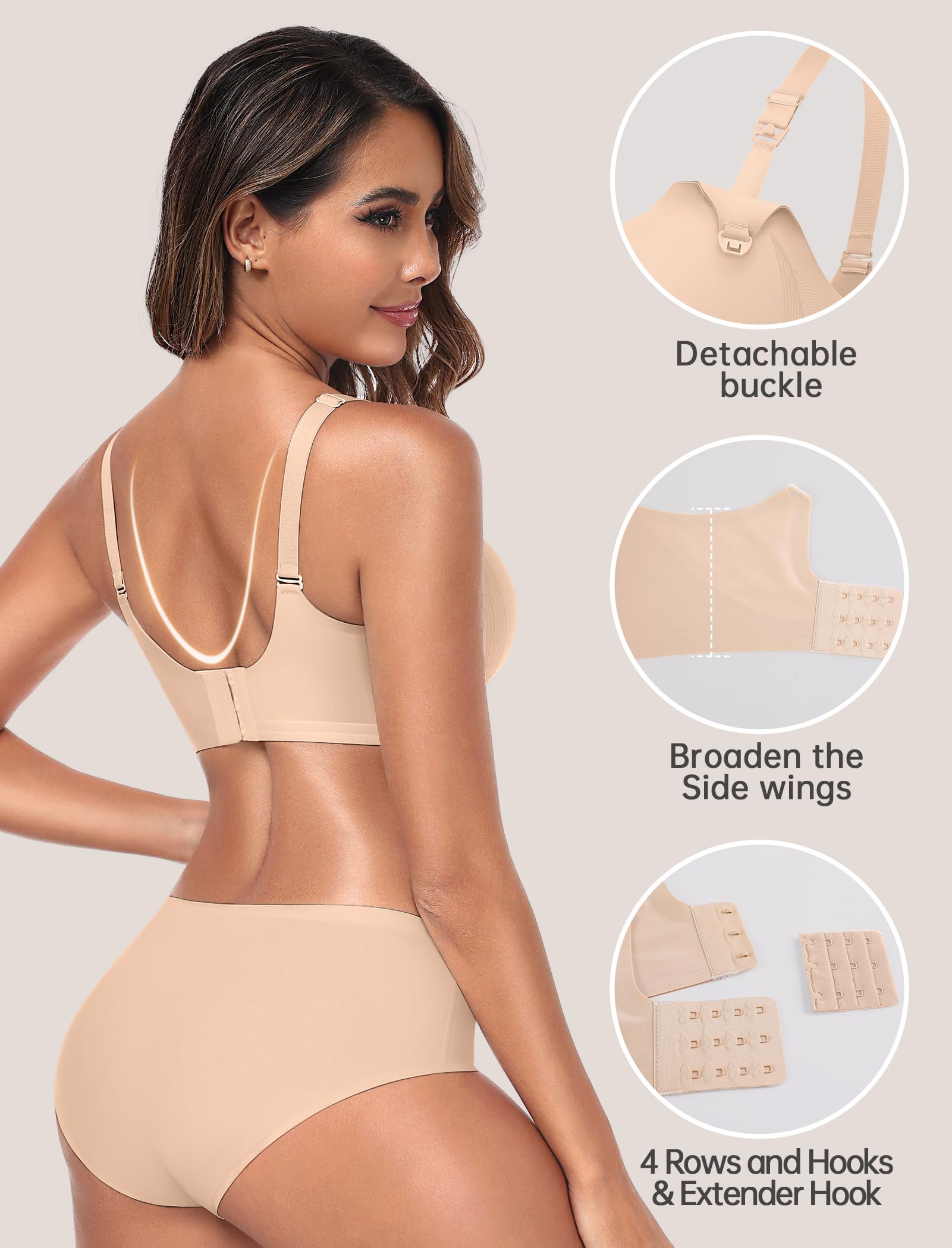 OEAK Reggiseno per allattamento al seno Morbido Sostegno Reggiseni Premaman Confortevole Senza Fili Gravidanza Bras Mani Libere Pompaggio Bras
