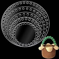 Vista 9 de PH PandaHall 4 piezas de crochet, 4 tamaños, base cuadrada de acrílico, cesta transparente, tabla de tejer para tejer, cesta de ganchillo, bolsa