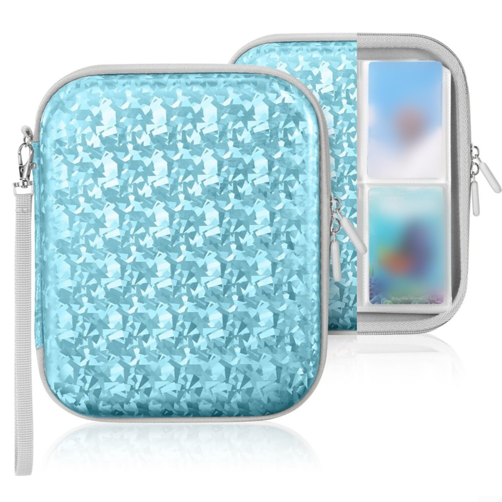 Gettimore 120 Pocket Card Case for Yoto-mini Cards, PU Waterproof Binder Holder for Travel and Home(Blue)