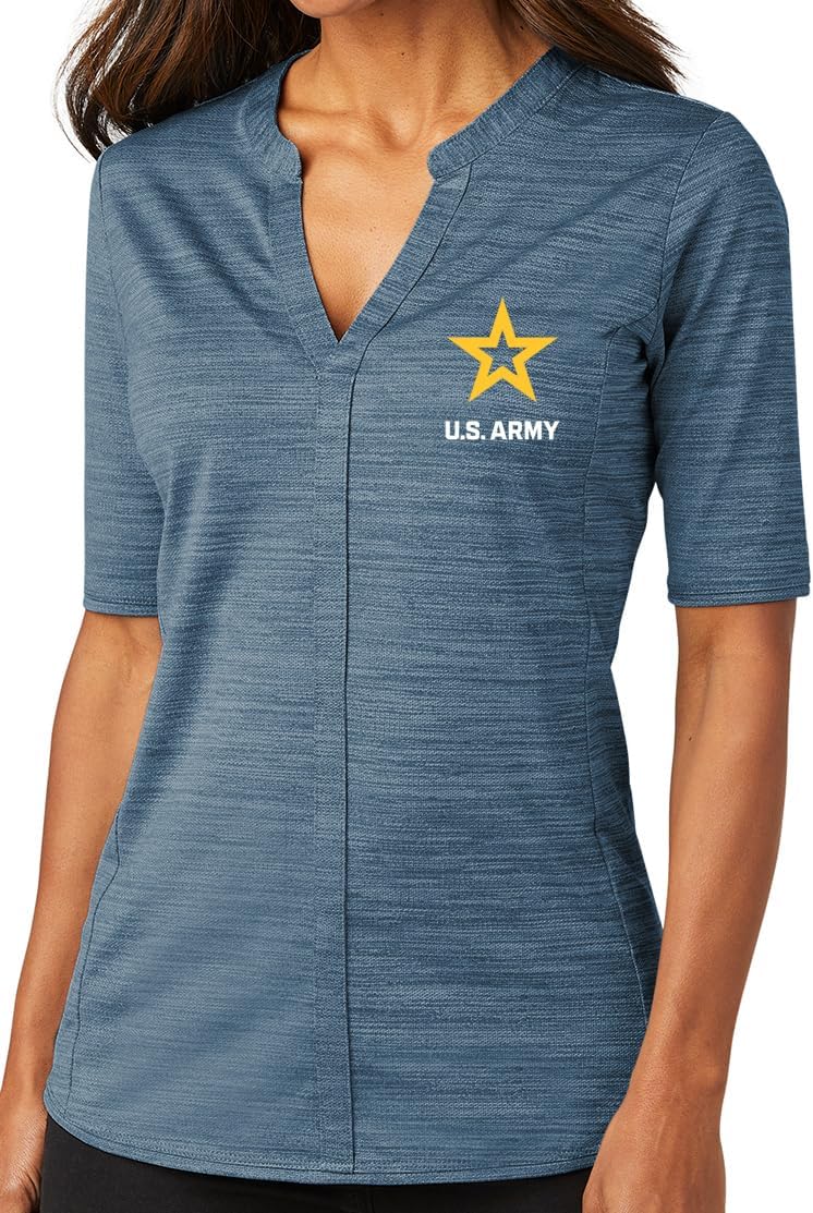 Buy Cool Shirts Women's US Army Star Logo Stretch V-Neck Top - No Buttons