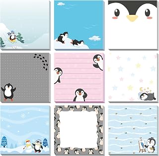 9 Pads Penguin Sticky Notes