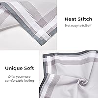 Vista 4 de Ohuhu Pañuelos para hombre, 12 unidades, 100% algodón, juego de cuadrados clásicos de bolsillo, regalo