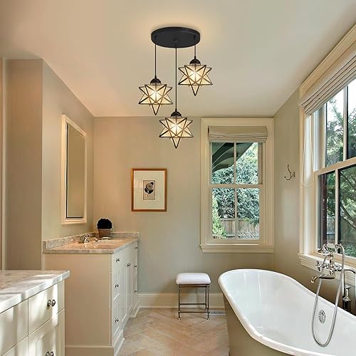 Miniatura 5 de Candelabros modernos de mediados de siglo para comedor, luces colgantes de estrellas, lámparas LED para dormitorio, entrada, pasillo, cocina,