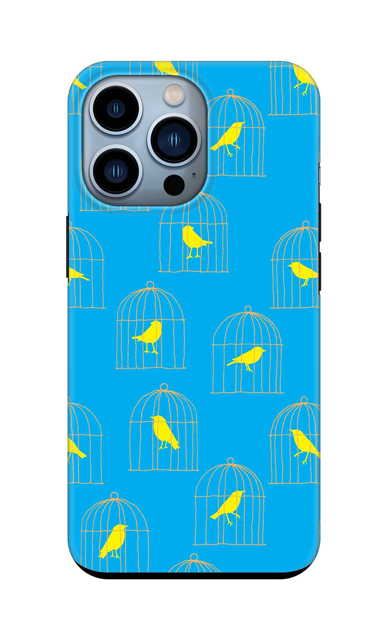 Stylizedd Tough Pro Series Case Compatible With Apple iPhone 14 Pro, Dual Layer hybrid PC + TPU Customized Mobile Cover Shield with inner TPU protection Matte Finish - Caged Birdy