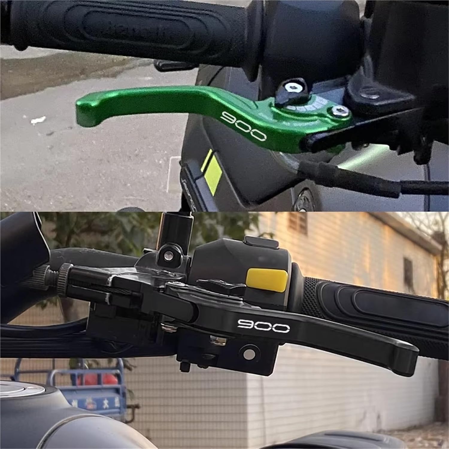 Brake Clutch Levers Motorcycle CNC Adjustable Handle Brake Lever Clutch Levers for Kawasaki Z900 2017-2026(2025 Titanium Green)