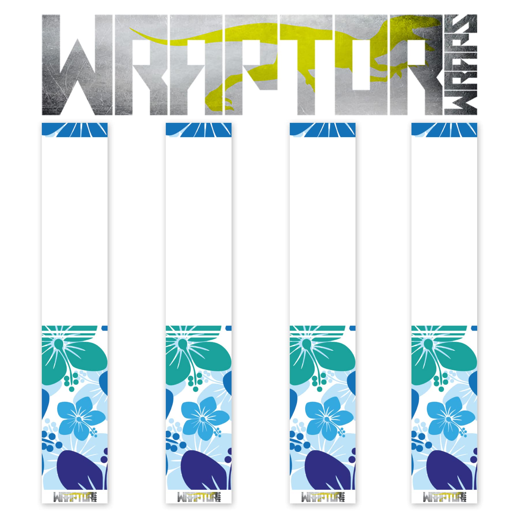 na-1 Wraptor Wraps Archery Arrow Wraps - Hawaiian Arrow Wraps - Half Wrap Design - Pack of 13-100mm Length - Medium Width