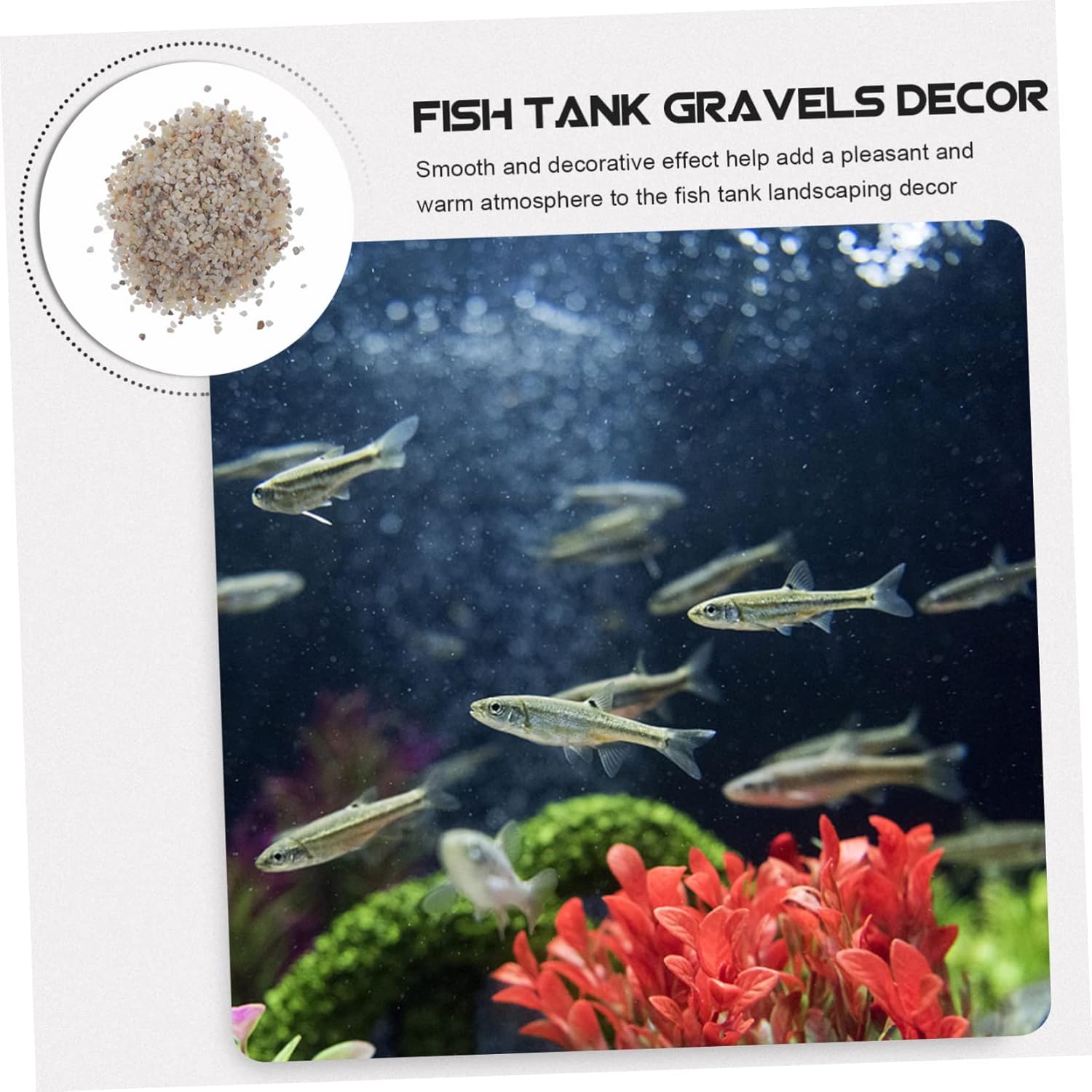 1set Natural Polished Aquarium Gravel for Fish Tank Decorative Substrate for Freshwater Plants Smooth Fish Tank Rocks for Aquatic Decor and Vase Fillers