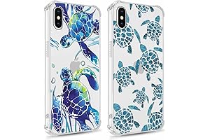 2-Pack Blue Turtle Compatible with iPhone X Cases