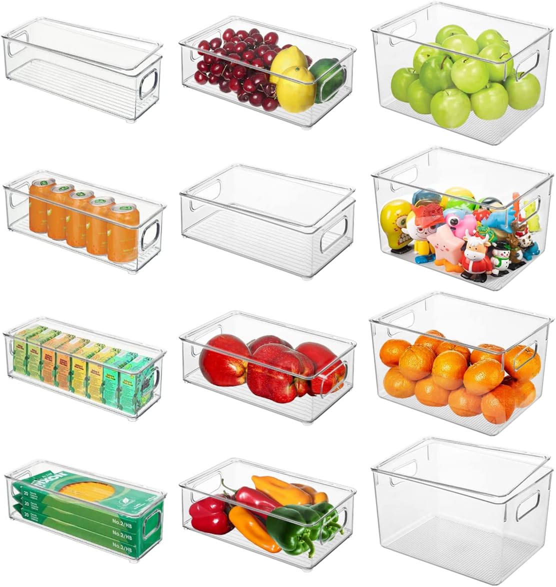 Bacs de rangement - FDIT - Pliables avec porte magnétique - 2 niveaux - Empilables - Universels
