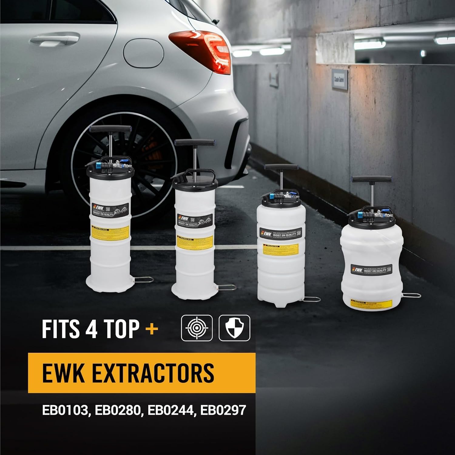EWK 3-Piece Oil Extractor Tube Hose Set, Replacement Extension Hoses for 6.5L 10.5L 15L Pneumatic and Manual Vacuum Fluid Extractor Pumps for Fluid Change Service (Total Length 2.6m)