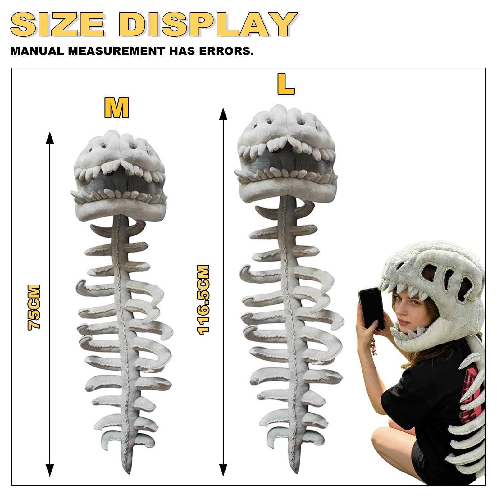 Kostium dinozaura, zestaw kostiumowy szkieletu dinozaura, pluszowy kostium smoka dla dorosłych i dzieci, realistyczna zabawka kostiumowa 3D