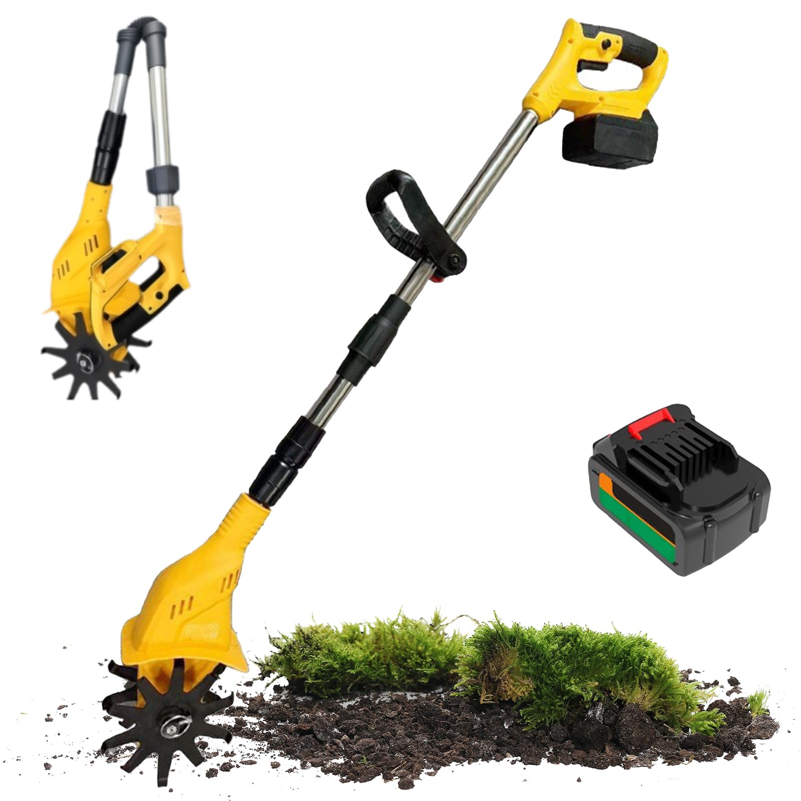 Motobineuse sur batterie 1380W pour entretenir facilement vos bordures et potagers