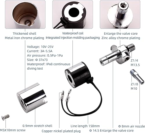Miniatura 6 de FARBIN - Bocina de camión 12 V24 V de 178 dB con 4 trompetas tipo tren, potente, incluye solenoide eléctrico, universal para camioneta, auto, Jeep,