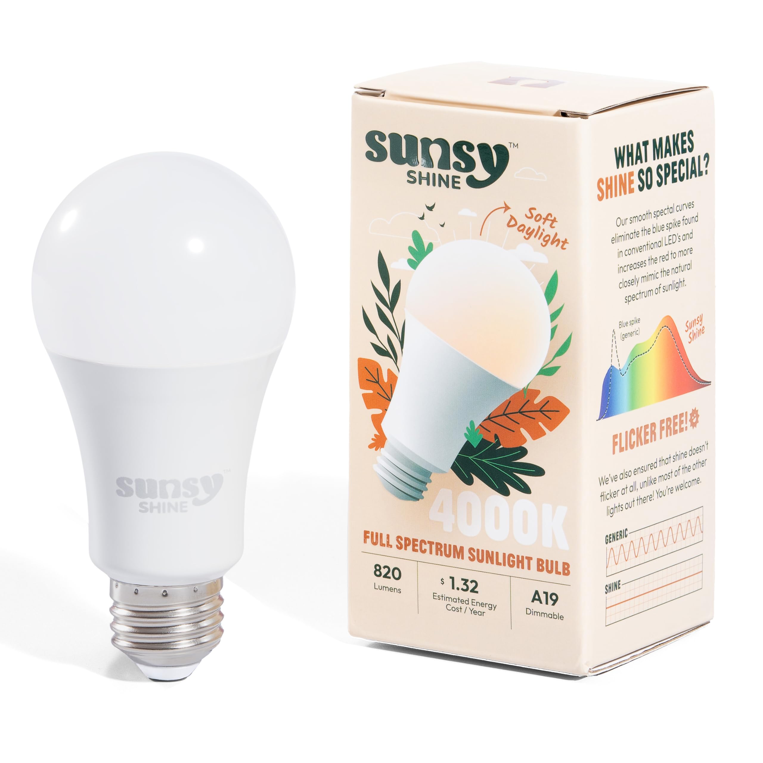 Sunsy Shine A19 Full-Spectrum LED